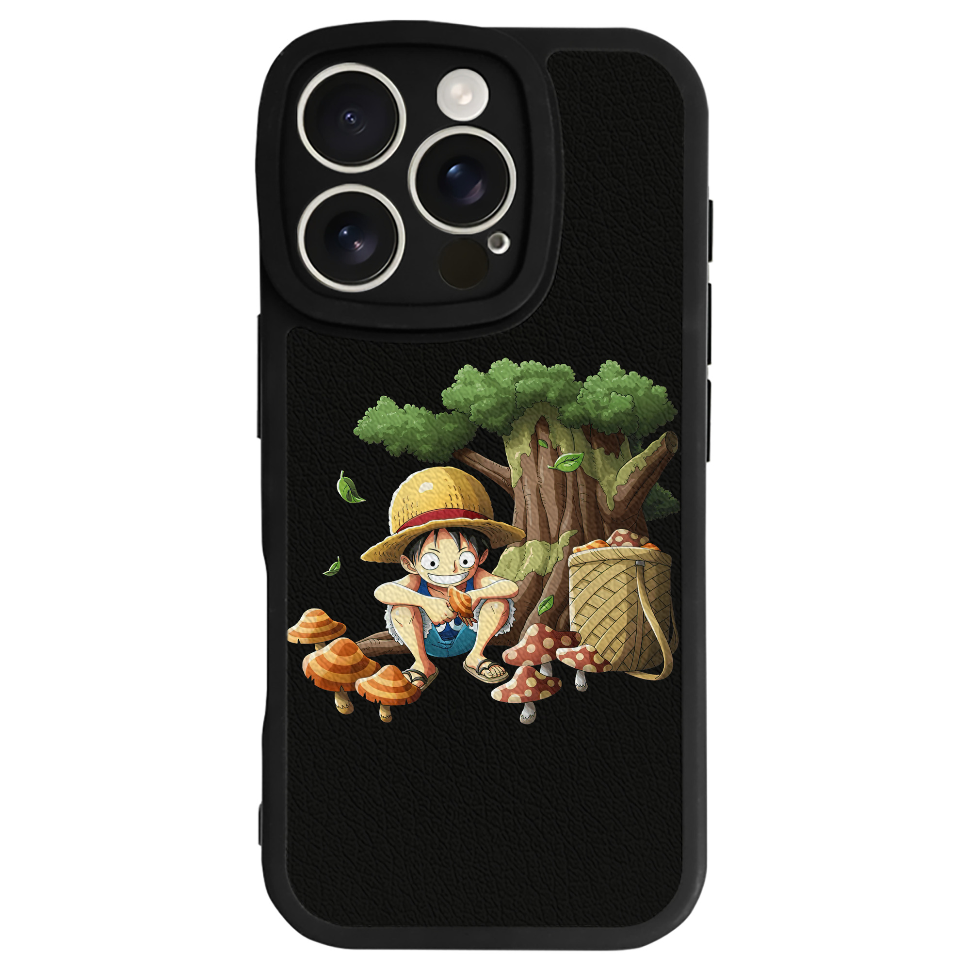 （画像用） ワンピース モンキー・D・ルフィ ONE PIECE Monkey D. Luffy 【iPhone 16シリーズ対応】シリコンスマホケース（レザー調） 材質：シリコン